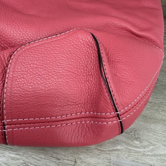 Coach M1220-23441 Poppy Rose Pink Pebbled Leather Handbag Tote - Picture 8 of 11